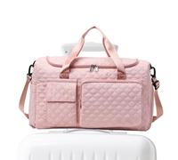 Women's Sports Tote Bag, Oversized Overnight Duffel, Widened Shoulder Strap Bag, 17.32x7.87x16.54 Inches Travel Carryall with Wet-Dry Separation, Luggage Organizer for Clothes, Rosa, riferimento