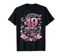 Womens Stepping Into My 49th Birthday with Grace & Faith Camiseta