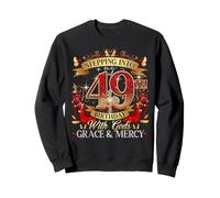 Womens Stepping Into My 49th Birthday With Grace & Faith Sudadera
