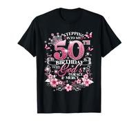 Womens Stepping Into My 50th Birthday with Grace & Faith Camiseta