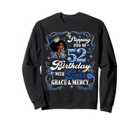 Womens Stepping Into My 52nd Birthday With Grace & Faith Sudadera