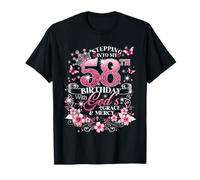 Womens Stepping Into My 58th Birthday with Grace & Faith Camiseta