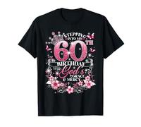 Womens Stepping Into My 60th Birthday with Grace & Faith Camiseta