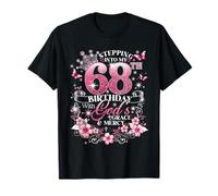 Womens Stepping Into My 68th Birthday with Grace & Faith Camiseta