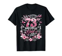 Womens Stepping Into My 73rd Birthday with Grace & Faith Camiseta