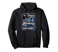 Womens Stepping Into My 84th Birthday With Grace & Faith Sudadera con Capucha