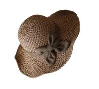Womens Straw Hat with Brim - Breathable Wide Brim Crochet Sun Hat, Vintage Packable Fashion Visor Cap, Elegant Open Weave Panamá Accessory, Lightweight Summer Church Gorro | for Women, b