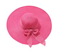 Womens Straw Sun Hat Ladies Wide Brim Floppy Foldable Roll up Cap Fashion Summer Beach Hat UPF 50+ Women's Cocktail Tea Party Bridal Church Cloche Funeral Bowler Hats