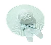 Womens Straw Sun Hat Ladies Wide Brim Floppy Foldable Roll up Cap Fashion Summer Beach Hat UPF 50+ Women's Cocktail Tea Party Bridal Church Cloche Funeral Bowler Hats