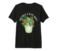 Womens Strawberry Plant Lover Sweetness Is In My Roots Camiseta Premium