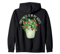 Womens Strawberry Plant Lover Sweetness Is In My Roots Sudadera con Capucha