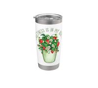 Womens Strawberry Plant Lover Sweetness Is In My Roots Vaso térmico de acero inoxidable de doble pared