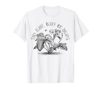 Womens Strawberry Plant Lover Tiny Plant Berry Big Dreams Camiseta