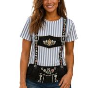 Women's Striped Festival Straps tee For All Lightweight Casual Top For Breathable Everyday Shirt, Camiseta de Tirantes a Rayas, Ligera, Uso Diario, Mujer, Oktoberfest.