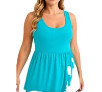 Women's Summer Eyelet Lace Camisole Top Sleeveless V Neck Boho Flowy Tank Top with Waist Detail Casual Beach Vacation Blouse White