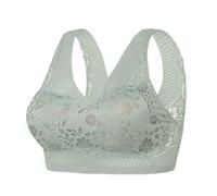 Women's Summer Ice Silk Seamless Beauty Back Bra Gathers Together Without Steel Ring Wiping Lace Underwear Chest Wrap Sports Vest, Gray, 4XL(Green,4XL)