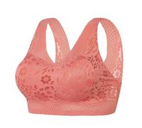 Women's Summer Ice Silk Seamless Beauty Back Bra Gathers Together Without Steel Ring Wiping Lace Underwear Chest Wrap Sports Vest, Beige, 3XL(Orange,3XL)