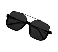 Womens Sunglasses, Trendy Retro Sunglasses for Womens, UV Protection Sun Glasses Polarized Double Bridge Eye Protector for Female, Men & Outdoor, Negro , riferimento alla descrizione