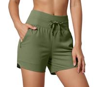 Women's Swim Board Shorts High Waisted Quick Dry Swimsuit Swimming Bottoms with Pockets 2026