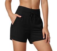 Women's Swim Board Shorts High Waisted Quick Dry Swimsuit Swimming Bottoms with Pockets 2026
