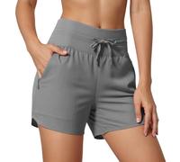 Women's Swim Board Shorts High Waisted Quick Dry Swimsuit Swimming Bottoms with Pockets 2026