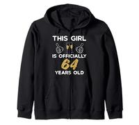 Womens This Girl Is Officially 64 Years Old 64th Birthday Sudadera con Capucha