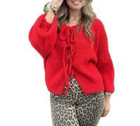 Women's Tie-Front Knit Cardigan - Y2K Oversized Open-Front Sweater for Fall & Winter Layering