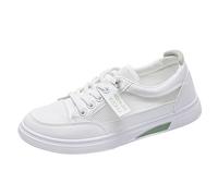Womens Trainers Ladies Lace Up Flat Plimsoll Girls Low Top Baseball Tennis Sneakers Casual Trainers Fashion Gym Workout Athletic Pumps Black/White Back to School Shoes