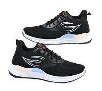 Womens Trainers - Lightweight Air Cushion Sports Casual Shoes with Arch Support, Where Comfort Meets Trend for Walking, Sports and Work (Black,39)