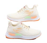 Womens Trainers - Lightweight Air Cushion Sports Casual Shoes with Arch Support, Where Comfort Meets Trend for Walking, Sports and Work (Beige,39)