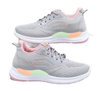 Womens Trainers - Lightweight Air Cushion Sports Casual Shoes with Arch Support, Where Comfort Meets Trend for Walking, Sports and Work (Gray,36)