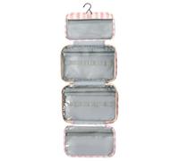Women's Travel Toiletry Bag Hanging Makeup Organizer with 4 Compartments