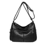 Women's Trendy Waterproof Nylon Travel Purses, Anti-Theft Crossbody & Shoulder Bag For Ladies(Black)