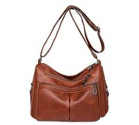 Women's Trendy Waterproof Nylon Travel Purses, Anti-Theft Crossbody & Shoulder Bag For Ladies(Brown)