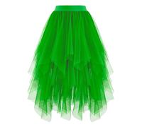 Women's Tulle Tutu Skirts Adult Classic Elastic 4 Layered Tulle Tutu Skirt Ladies 80s Fancy Dress Ladies Girls Dress-up Outfit Costume for Party Dance Dresses