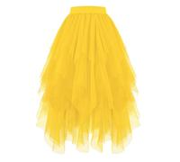 Women's Tulle Tutu Skirts Adult Classic Elastic 4 Layered Tulle Tutu Skirt Ladies 80s Fancy Dress Ladies Girls Dress-up Outfit Costume for Party Dance Dresses