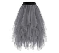 Women's Tulle Tutu Skirts Adult Classic Elastic 4 Layered Tulle Tutu Skirt Ladies 80s Fancy Dress Ladies Girls Dress-up Outfit Costume for Party Dance Dresses