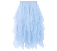 Women's Tulle Tutu Skirts for Adult Classic Elastic 4 Layered Frilly Elastic Skirt Ladies 80s Fancy Dress Ladies Girls Dance Costume for Dress-up Outfit Party Dance Dresses