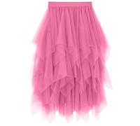 Women's Tulle Tutu Skirts for Adult Classic Elastic 4 Layered Frilly Elastic Skirt Ladies 80s Fancy Dress Ladies Girls Dance Costume for Dress-up Outfit Party Dance Dresses
