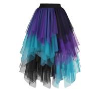 Women's Tulle Tutu Skirts for Adult Classic Elastic 4 Layered Frilly Elastic Skirt Ladies 80s Fancy Dress Ladies Girls Dance Costume for Dress-up Outfit Party Dance Dresses