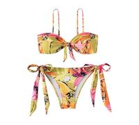 Women's Two Piece Bikini Sets Bikini Bathing Suit Adjustable 2 Piece Swimsuit Bikini Color Oro, Verde, XL