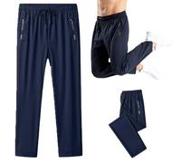 Women's Ultra Stretch Ice Silk Casual Pants Coastal Grandma Clothes Elastic Waist Fit Pant for Women Over 50(Blue,XXXX-Large)