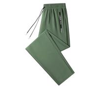Women's Ultra Stretch Ice Silk Casual Pants for Over 50, Lightweight Comfy & Flexible Daily Wear (Green-Straight,S)