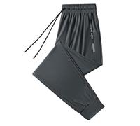 Women's Ultra Stretch Ice Silk Casual Pants for Over 50, Lightweight Comfy & Flexible Daily Wear (Grey-Jogger,M)