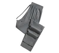 Women's Ultra Stretch Ice Silk Comfort Casual Pants - Ice Silk Pants, Comfortable High-Waisted Active Trousers (Dark Gray - Straight,1x)