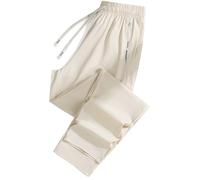 Women's Ultra Stretch Ice Silk Comfort Casual Pants, Lightweight Quick Dry Comfortable Pull On Travel Hiking Active Trousers (Apricot (Straight-Leg),S)