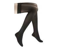 Women's Ultrasheer 20-30 mmHg Petite Thigh High Firm Support Sock with Lace Silicone Top Band Size: Small, Color: Classic Black by Jobst