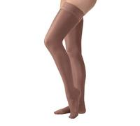 Women's Ultrasheer 20-30 mmHg Thigh High Firm Support Sock with Lace Silicone Top Band Size: Large, Color: Espresso by Jobst
