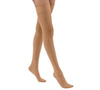 Women's Ultrasheer 20-30 mmHg Thigh High Firm Support Sock with Silicone Dot Top Band Size: Medium, Color: Natural