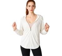 Women's UPF 50 UV Sun Protection Long Sleeve Full Zip Quick Dry Hoodie Jacket for Summer Athletic Wear Light Breathable Outdoor Activity